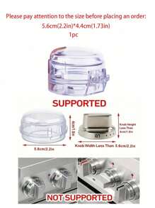 2 peças/4 peças 6cm(2,36pol)*4,4cm(1,73pol) Tampas de Botão de Fogão para Design de Chave Dupla e Tamanho Universal Aprimorado, Tampas de Botão de Forno de Visualização Transparente para Crianças e Animais de Estimação, Tampas de Botão de Fogão a Gás com Fita Adesiva Dupla Face Resistente, Tampa de Botão de Forno, Tampa de Botão de Fogão Aprimorada com Design de Fivela de Tamanho Universal, Tampa Antiestove