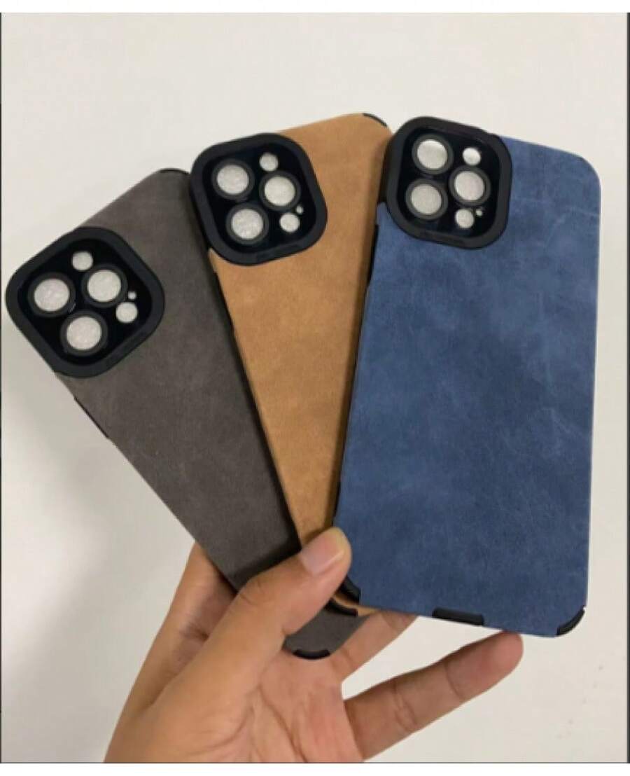 Funda para phone, diseño ultrafino de gamuza [Compatible con carga inalámbrica], protección de lente de cámara en las esquinas, funda protectora suave a prueba de golpes (Verde, para phone 3) 1 unidad - Gris - Ver 1