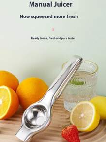 2 pièces presse-agrumes manuel en acier inoxydable - presse-citron et presse-orange avec une poignée ergonomique, parfait pour faire du jus frais maison dans la cuisine. Haute résistance, presse-citron/presse-agrumes/extracteur de jus manuel - jus d'orange/jus de citron vert, conception robuste, anti-corrosion et lavable au lave-vaisselle