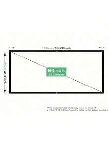 ZZPQVT 80 Inch / 72 Inch 100 Inch Portable Foldable Projection Screen, 16:9 4K 3D Indoor Outdoor Projection Movie Screen For Home Theater, Camping And Entertainment Activities, With Carrying Bag - Multicolor - View 15