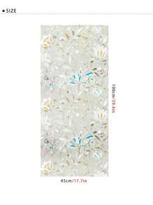 1m/3m Rainbow Tulip 3D Window Film, Privacy Window Film, Decorative Colored Glass Window Film, Anti-UV Glass Sticker, Suitable For Rental Homes, Balcony, Bedroom Translucent Windows, DIY Glass Film, No-Glue Glass Film