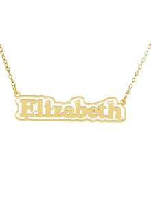 1PC Exquisite Fashion Personalized Customized Letter Stainless Steel Gold-Plated Necklace For Men Women Classic Hollow Jewelry Accessories Birthday Mother's Day Gift - Multicolor - View 6