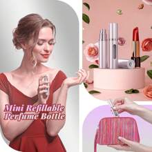 1pc Perfume Travel Refillable Bottle,Bottom-Filling Fragrances Perfumes Atomizer, Mini Cologne Dispenser, Portable Sprayer Pocket Size Perfume Contianer For Cruise Car Trip Purse Gift
