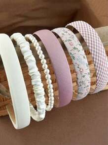Mehrfarbiges, schickes und elegantes Haarband, koreanischer Stil Haarreif Haarzubehör, geeignet für den täglichen Gebrauch, Strandurlaub, Feiertags-Geschenke, Sommerurlaub, Strandaccessoires, Haarzubehör, Diadema, Haarreif