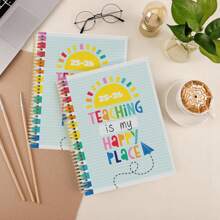 1pc Teacher Planner 2025-2026 A4 Lesson Plan Book With Colourful Tabs, Academic July 2025 To June 2026, Weekly And Monthly