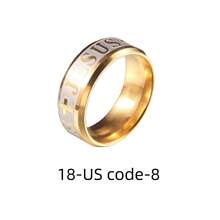1pc/Set Stainless Steel Anti-Stress Rings, Fidget Rings With Cool Faith Text Design, Rotation Finger Rings Gift For Wedding, Engagement, Men - Multicolor - View 16