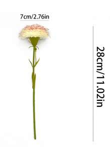 6pcs Short Stem Artificial Carnation Flowers, Lifelike Carnations | Polyester Material | Flexible Iron Wire Stem | Suitable For Home Decor, Living Room, Kitchen, Dining Table, Holidays, Weddings, Engagements, Office Decorations, Valentine's Day, Thanksgiving, Mother's Day, Spring/Summer Decorations