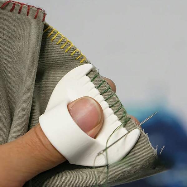 1pc Easy Sewing Tool - Durable Plastic Edging Sewing Guide With 4mm And 3mm Spacing, Ergonomic Handle And Smooth Surface For Precise Hand Stitching, Suitable For Beginner And Advanced DIY Sewing Projects On Fabrics, Quilting, Garment Repair, And Advanced Handicraft | Precision Sewing Accessory | Durable Plastic Tool, Sewing Accessory