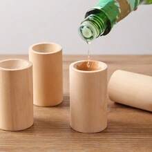 6 pièces Diffuseur d'arôme en bois naturel de conception minimaliste - 4,3 cm. Convient pour la maison, le bureau et les produits automobiles. Diffuseur d'arôme en bois clair - Décoratif en bois massif portable avec fonction de répulsif à moustiques, diffuseur d'arôme, brûle-encens