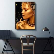 Art Mythical Woman Modern Style Canvas With Pine Frame, Home Living Room Bedroom Mythical Woman Painting, Abstract Art Print Inlaid With Pine Frame, Dining Room Living Room Office And Holiday Gift Giving Wall Art