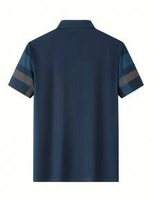 MURAMASA Camisa de Cuadros de Verano para Hombre - Manga Corta Casual, Mezcla de Nailon, Tejido Elástico, No Transparente - azul real - Ver 5