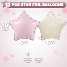 18 Inch Giant Star Foil Balloons - Shiny Metallic Party Decorations For Birthday/Wedding, Festive Backdrop Photo Props, Bulk Pack Celebration Supplies