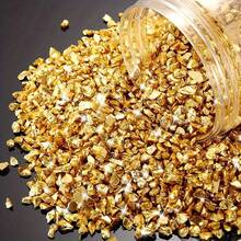 1包100克/200克什锦金箔，不对称金属玻璃片，适用于环氧树脂模具、美甲、DIY花瓶填充物、珠宝制作和工艺装饰，尺寸1.5-3毫米