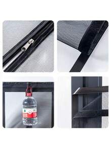 1 Pieza, Pantalla de ventana con cremallera en forma de U, mosquiteras autoadhesivas y reutilizables para ventanas, pantallas antimosquitos para ventanas, tul, lavable en verano, malla, mosquiteras para ventanas de malla de tul invisible de fibra de vidrio contra mosquitos y moscas, cortina anti-gato, que evita que las mascotas entren y salgan