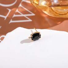 4pcs Copper Crystal Glass Oval-Shaped Earring Pendants With Holes, DIY Handmade Earring Jewelry Accessories