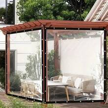 1pc Durable Waterproof Tarpaulin For Garden & Balcony - Clear, UV Resistant & Rainproof Plastic Cover With Reinforced Grommets, Ideal For Greenhouses, Succulents & Plant Protection, Tarps Heavy Duty Waterproof - White 2*1m - View 3