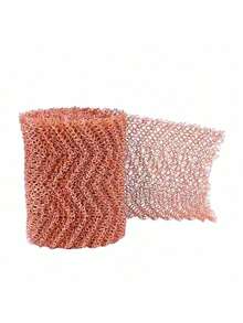 1Roll Pure Copper Wire Mesh, Flame Retardant Copper Mesh Cloth, Multi-Purpose Household Mesh Screen, Copper Fine Wire Mesh Roll For Rat Snail Slug Birds Insect Deterrent For Garden - Multicolor - View 17