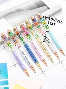 Spersonalizowany długopis z serii Preserved Flower z nadrukowanym logo, odpowiedni jako prezent szkolny, długopis reklamowy, artykuły szkolne, prezenty na Dzień Nauczyciela, gadżety firmowe i artykuły biurowe