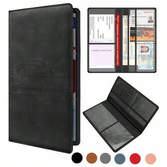 1pc Car Registration Driving License Holder, Long Driving License Package, Used For Driving Licenses, Cards, And Document Wallets