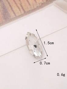 10 件玻璃爪水钻心形水晶 DIY 装饰鞋/配饰 - 無色 - 查看 6