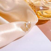 4pcs Copper Crystal Glass Oval-Shaped Earring Pendants With Holes, DIY Handmade Earring Jewelry Accessories