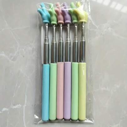 1-6pcs Retractable Teacher Pointer, Telescopic Hand Pointing Stick, Mini Extendable Classroom Pointer, For Teachers, Classroom Supplies, Party Supplies (Single Finger, Double Finger, Slight Defects, Cautious Buyers)