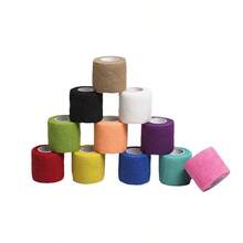 2 Roll Elastic Self Adhesive Bandage Packing-Mixed Color Sports Tape For Ankle, Knees, Wrist Support-Nonwovens, Football Sports Injury Prevention-1.97 Inch Width, Multifunctional Joint Bandage(Random Color) Gym Accessories Sales Sports Tape - View 2