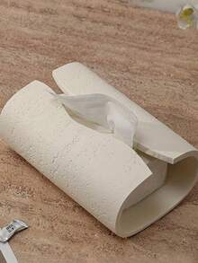 1pc Elegant Resin Rectangular Tissue Box Holder, 7.9" X 5.3" Arched Tissue Paper Dispenser Box, Faux Stone Design, Suitable For Home And Bathroom Decor, Bedroom And Living Room Tabletop Storage, Office Home Decoration - Multicolor - View 7