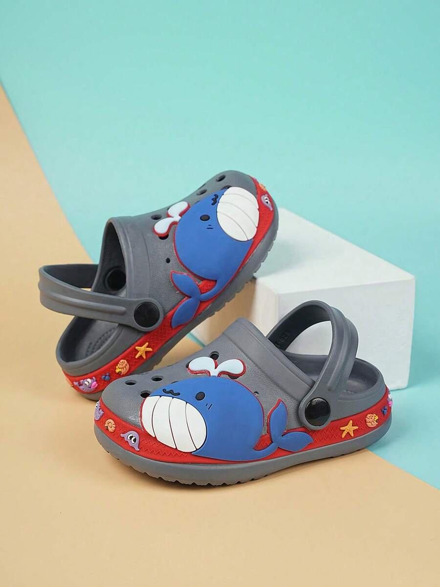 1 Pair Cute Cartoon Breathable Lightweight Casual Comfortable Sandals For Infant Boys, Suitable For Summer - Grey - View 1