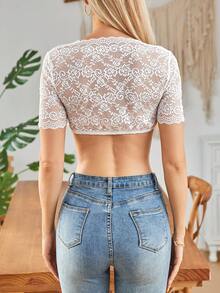 ii Tradycyjna bawarska bluzka z krótkim rękawem i dekoltem w serduszko, z koronką, na Oktoberfest, dla kobiet, Dirndl, na Halloween - Biały - Zobacz 4