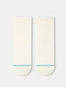 1 Pair Men/Women/Couples Breathable Mesh Solid Color Mid-Calf Sports Socks, Soft & Comfortable, Sweat-Wicking, Odor-Resistant, Suitable For Summer Sports, Travel, Office - Multicolor - View 2