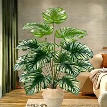 Elegant Artificial Monstera Plant - Ideal For Home And Office Decor, Anniversary And Holidays (Christmas, Easter, Thanksgiving) - For Indoor And Outdoor Use, Pot Not Included, Turtle Shape Decor