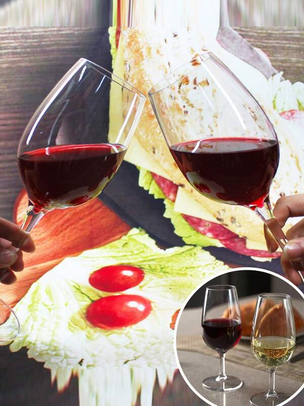 MICHLEY MICHLEY 2/4/6Pcs Red Wine Glass Set,12.7oz/360ml,Unbreakable Tritan Plastic Material Champagne Glass,Festival Events,Anniversary,Parties Gifts Can Be Used In Swimming Pools, Bars, And Outdoors, Gift For Father