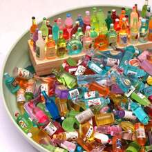 1pc/10pcs/20pcs/30pcs Random Style Miniature Resin Imitation Liquor Bottle Creative Beverage Bottle Small Decor, DIY Craft, Decorative Gift
