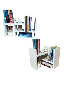 Adjustable Desk Organizer Office Books Home Office Decoration National Shipping - 白色 - 查看 3