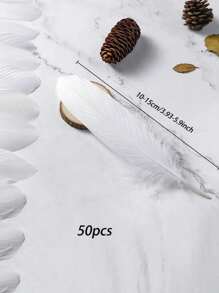 50pcs Multi-Color Versatile Natural Feathers In Bulk, Suitable For Feather Decorations, Weddings, Parties