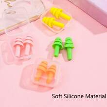 10pcs Waterproof Silicone Ear Plugs For Sleeping Noise-Proof Soft Reusable Sleep Plugs For Travel, Home, Office Adults Sensitive Sleepers(Blue)