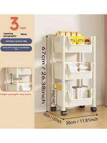 1pc Movable Floor Standing Storage Rack, Children's Toy & Snack Organizer - Multicolor - View 9