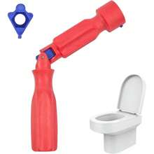 1pc Red Toilet Seat Stabilizer Tool | One-Tighten Anti-Slip Grip For Wobbly Toilets | No Tools Needed, Rust-Resistant Design | DIY Bathroom Repair Essential