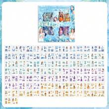 100 pièces Autocollants vintage à thème animal de compagnie pour scrapbooking, autocollants imperméables, fournitures scolaires, rentrée scolaire