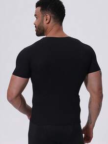 Boyfriend Style Men's Summer Short-Sleeved T-Shirt, Thin And Elastic, Comfortable Striped Body Shirt, High-End, Casual And Versatile. Running, Outdoor Sports, Daily Leisure, Gym Training, Breathable And Cool Short-Sleeved T-Shirt Men's Solid T-Shirt, Active Slim-Fit Short Sleeve Crew Neck Tee, Men's Clothing For Summer Outdoor