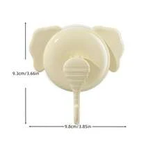 1pc Creative Elephant Design Suction Cup Hook, Strong Bearing Capacity, Bathroom Wall Hanger, Damage-Free