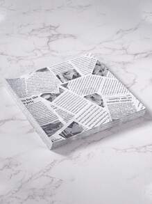 100 pièces de papier anti-huile, papier de hamburger, frites et poulet frit, papier absorbant l'huile, papier de cuisson, papier d'emballage pour sandwich, style de journal avec imprimé rétro de journal pour doublures alimentaires