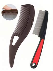 Dandruff Comb, Stainless Steel Fine Tooth Comb, Scalp Psoriasis Comb, Dandruff Remover Comb Scalp Sweep Detoxing Comb, Lice Comb Multifunctional Hairbrush For Scalp Massage Combs For Women Men Kids