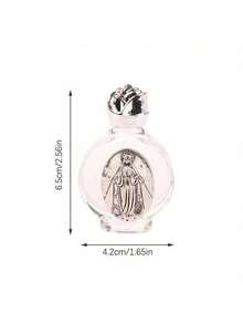 1个圣水耶稣瓶十字架瓶基督教圣母雕塑瓶圣水瓶 - 彩色 - 查看 2