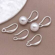 8/20 件真 18K 镀银法式耳环钩鱼钩耳环防过敏球形耳钉适用于珠宝制作女士 DIY 吊坠耳环工艺品用品