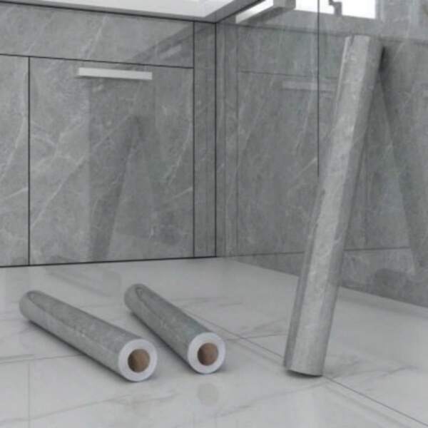 Cinzento Papel De Parede Painel Autoadesivo Lavavel Resistente a Agua/Óleo/Fogo/Alta Temperatura Papel De Parede Adesivo Promoção