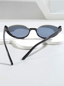 1 副女士猫眼无框时尚眼镜，适合夏季海滩度假、户外、旅行的街头风格 - 紫色 - 查看 8