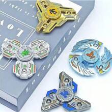 3-Blatt Fingerspitzenspinner Spielzeug - Kreisförmiges Exoskelett drehendes Stresslinderungsspinner, aus Plastik gefertigt, geeignet für Spinner Enthusiasten/Geburtstagsgeschenke