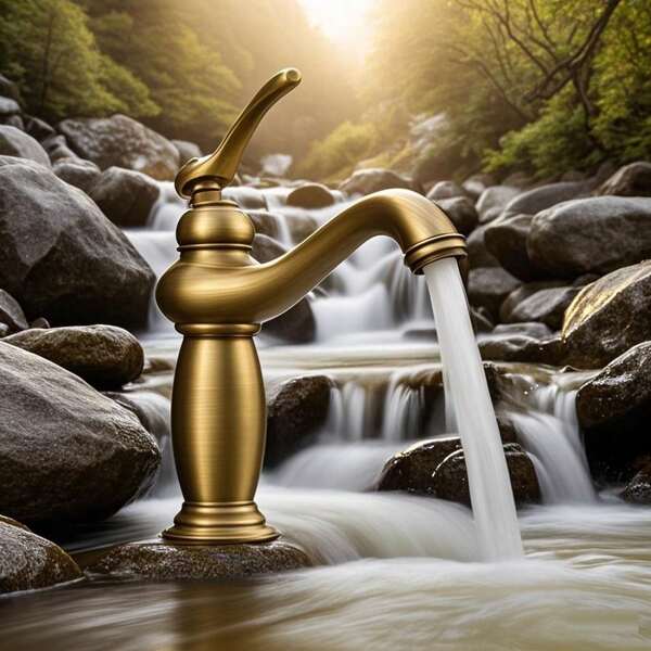 1 Stück Messing Wasserhahn Einzelhebel Waschbeckenmischer mit Schlauch, gebürstet gold